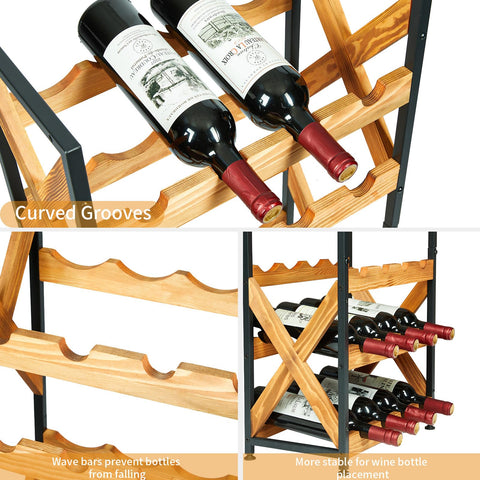 Lumamu wine display setup in living room adds organized style.