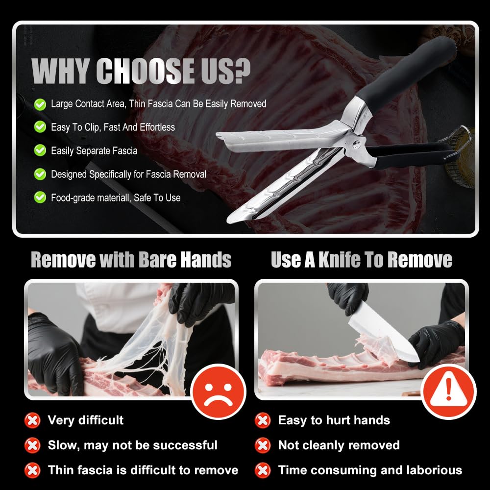 Lumitrail rib membrane removal tool enclosed-handle for secure grip
