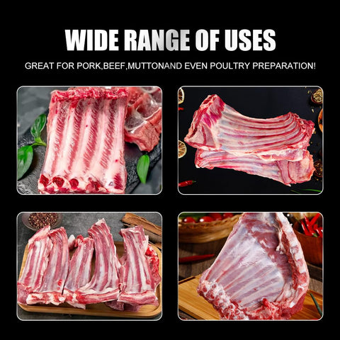 Lumitrail rib membrane removal tool works with poultry ribs
