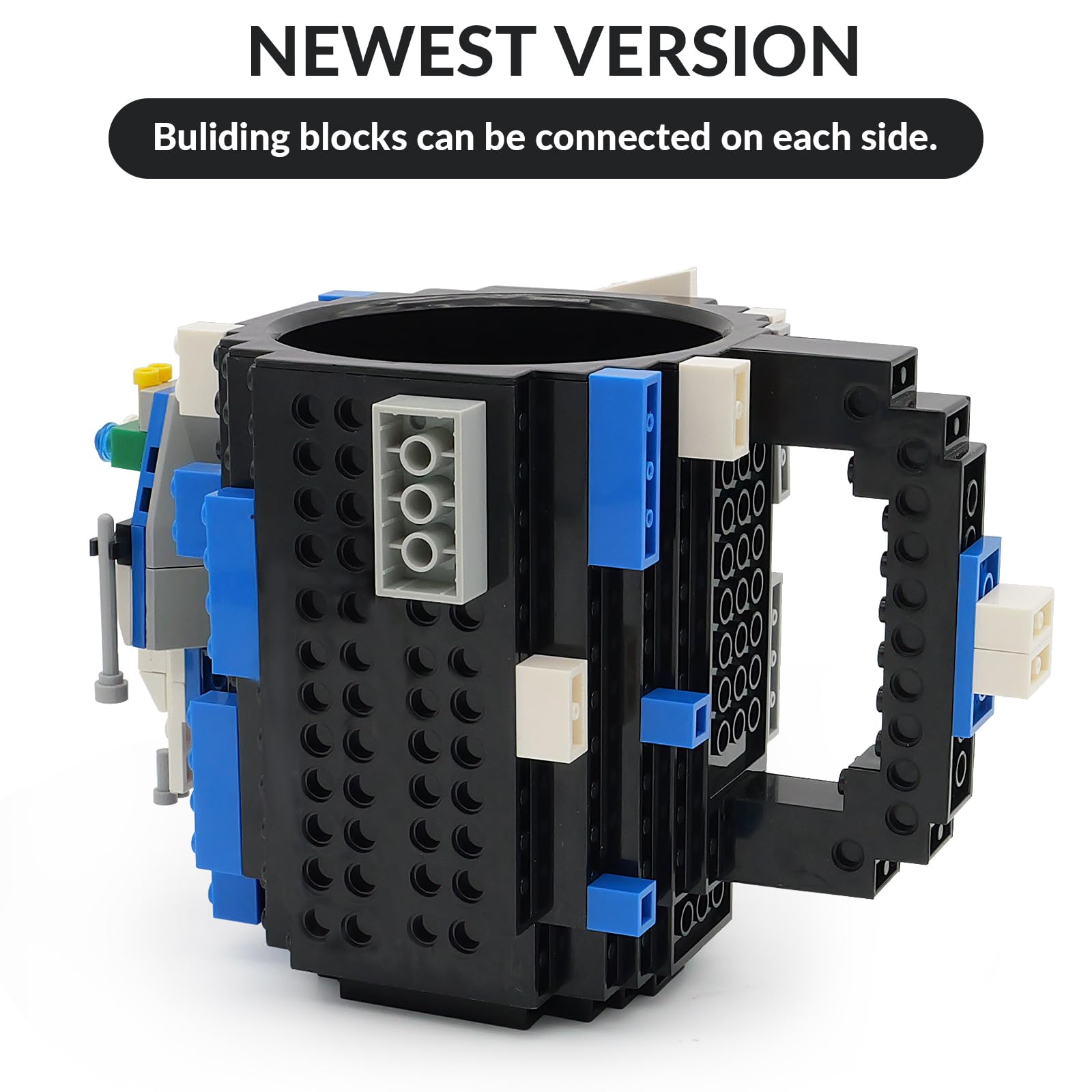 Lumsburry Build-on-Brick Coffee Mug requires hand-washing for lasting color and safety.