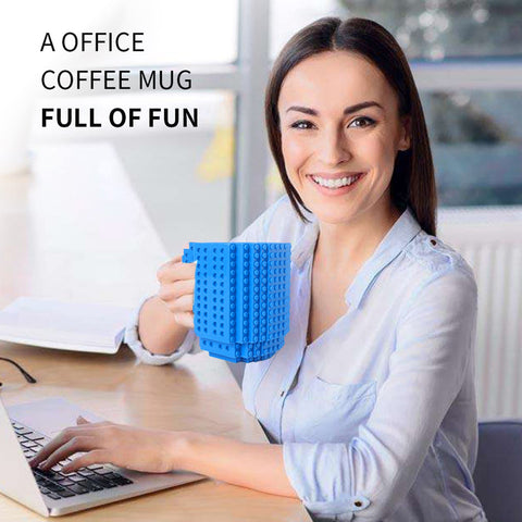 Lumsburry Build-on Brick mug great as party decor and conversation starter