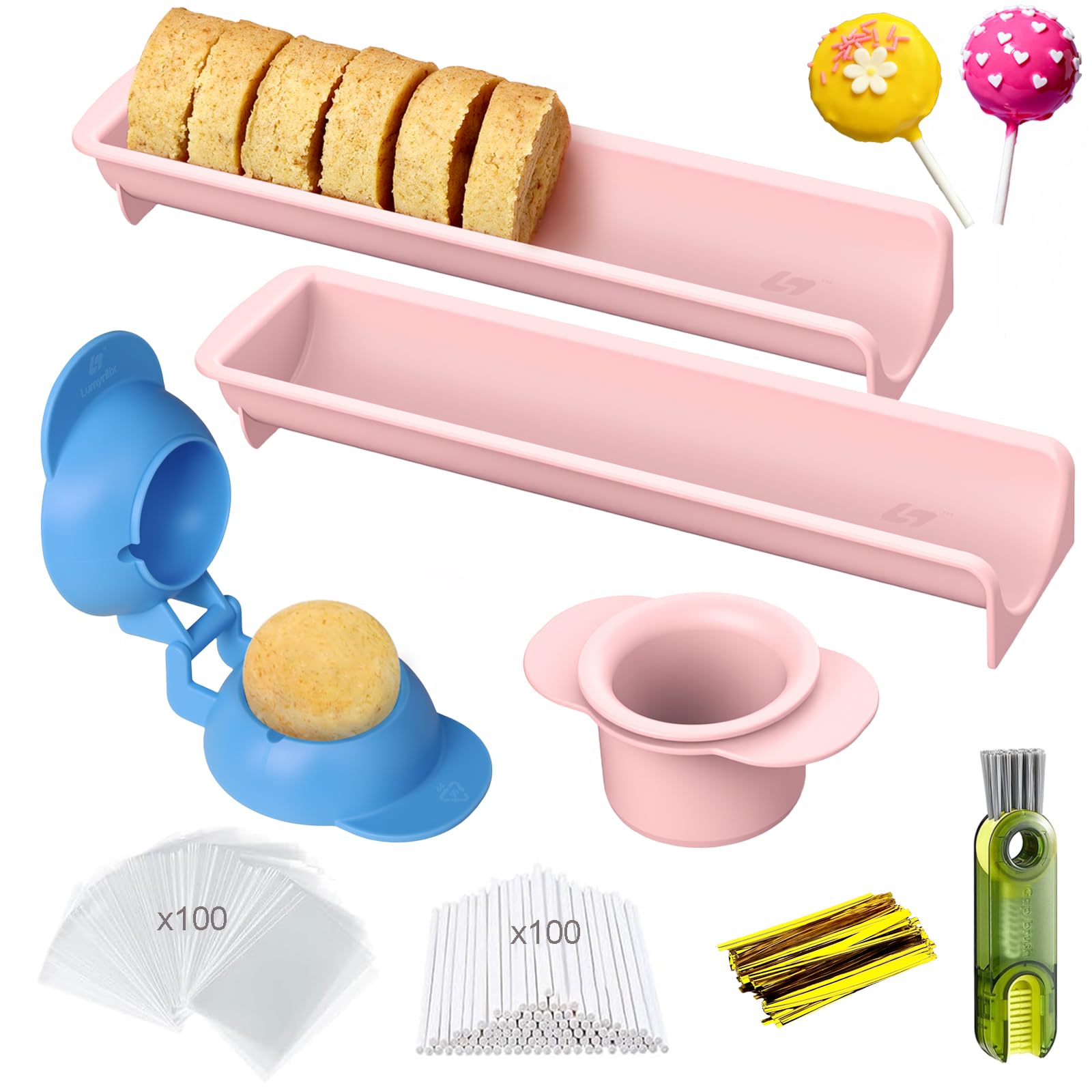 Lumyrilix 305Pcs cake pop round mold for uniform shapes and smooth surfaces.