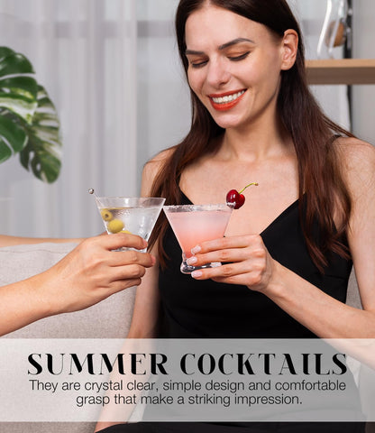 Luna Manta versatile cocktail glasses for cosmopolitan Manhattan cocktails