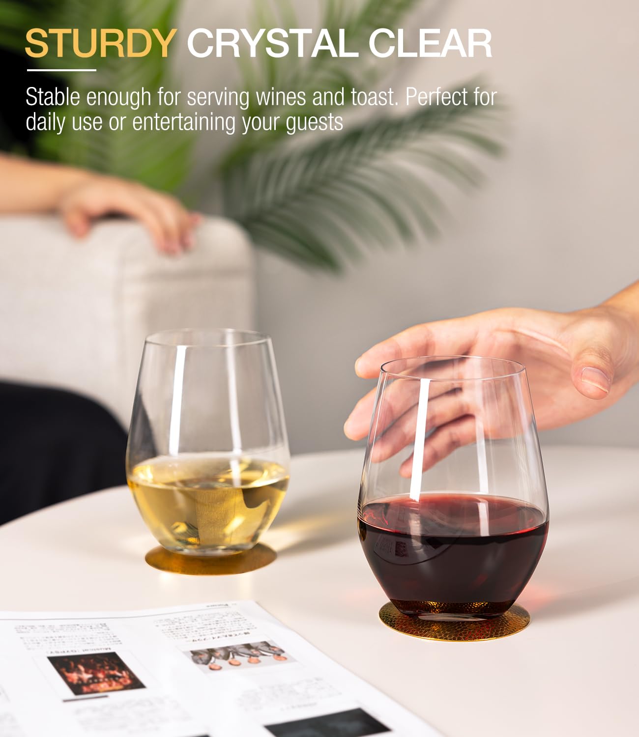 LUNA & MANTHA gift-boxed wine glasses, ideal for weddings and celebrations.