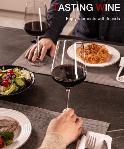 Luna Mantha wide-rim glasses guide aromas toward the palate