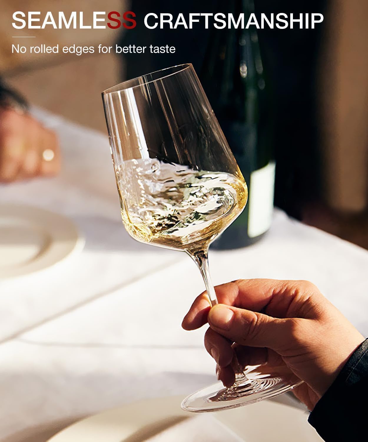 LUNA & MANTHA dishwasher-safe wine glass for easy cleanup after gatherings.