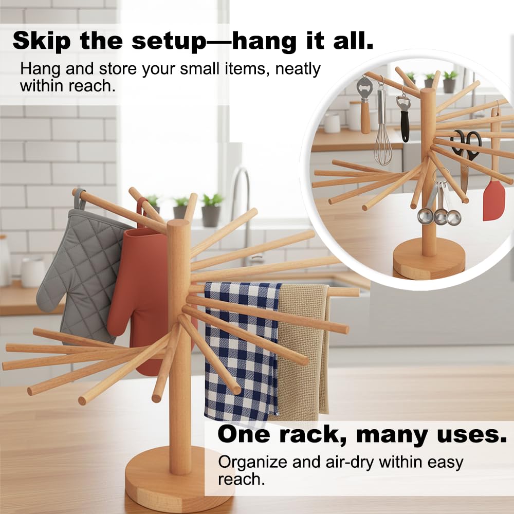 LunaCozy Display-worthy kitchen stand keeps pasta neatly stored when not in use.