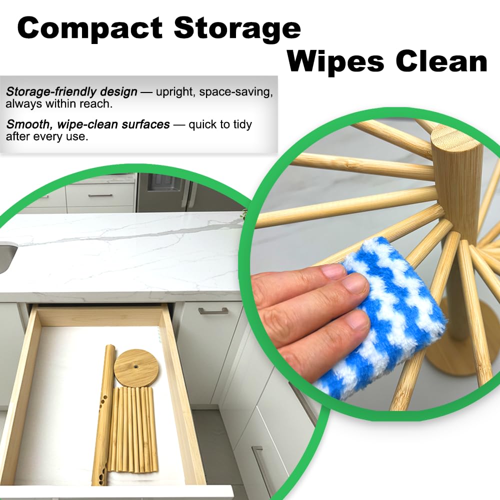 LunaCozy Natural beech finish offers durable, easy-to-clean surface.