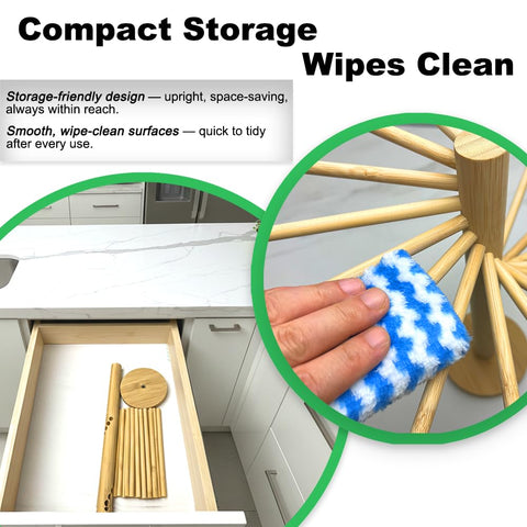 LunaCozy Natural beech finish offers durable, easy-to-clean surface.