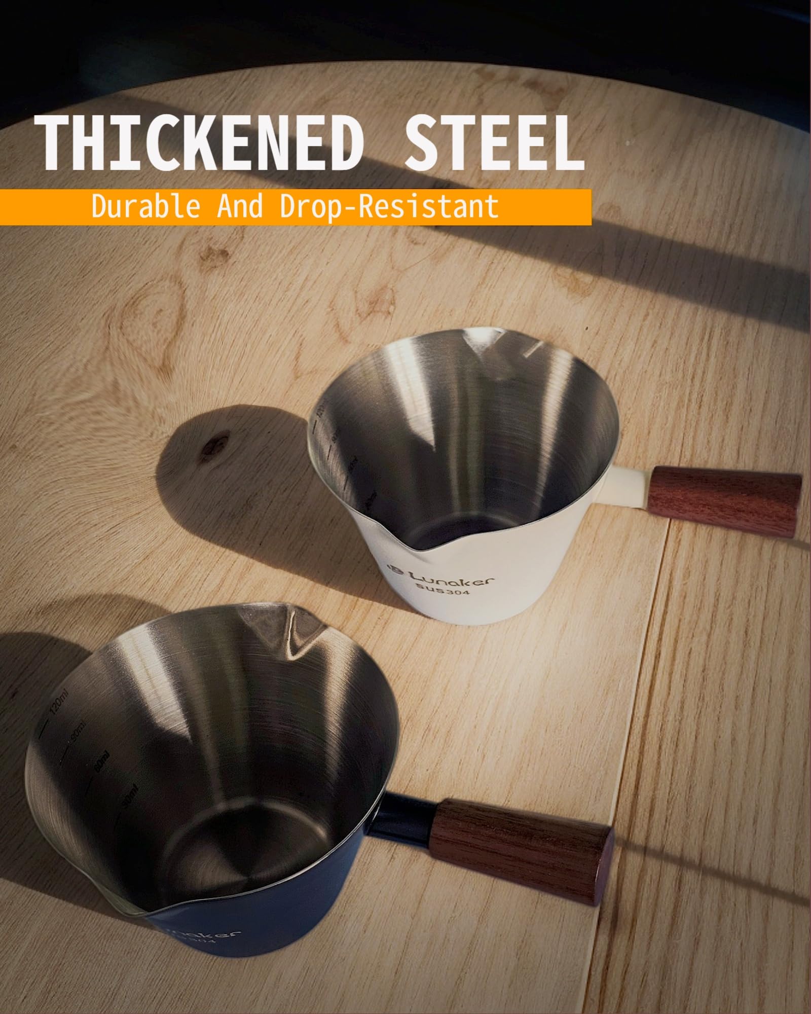 Lunaker walnut handle is securely welded for daily use.