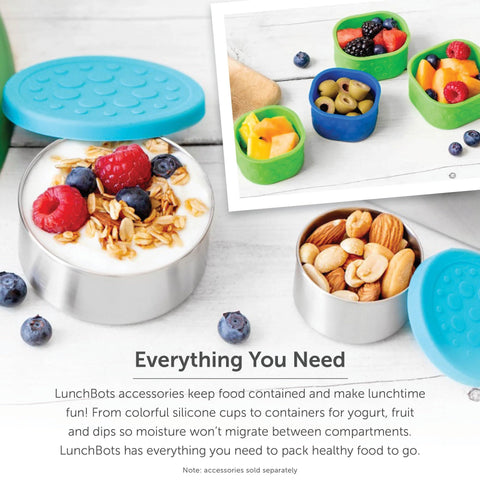 LunchBots Large Trio 32-ounce capacity ready for a full meal.