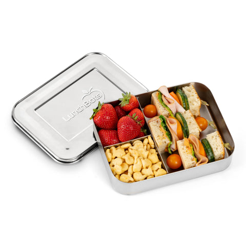 LunchBots Large Trio bento compartments neatly separated for variety.