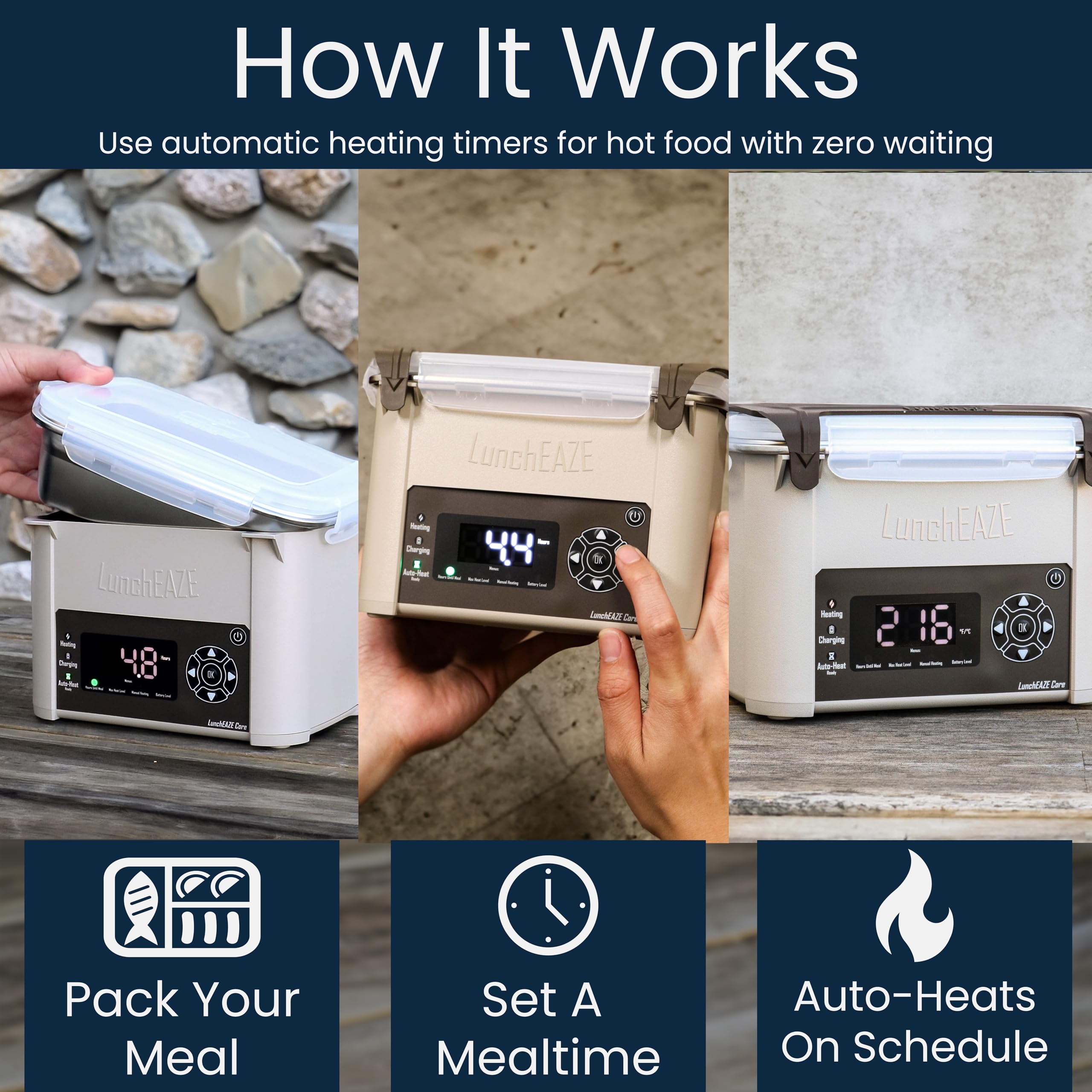 LunchEAZE Core Gen 2 automatic scheduled heating for ready meals