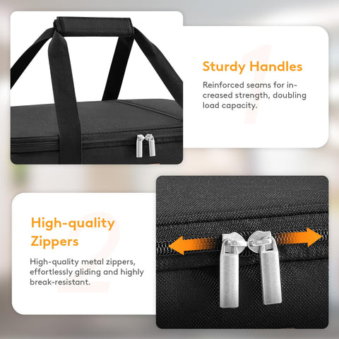 LUNCIA unit features exterior pocket for utensils and napkins.