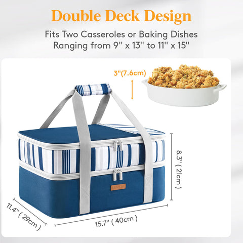 LUNCIA carrier side view showing compact, portable design for on-the-go meals.