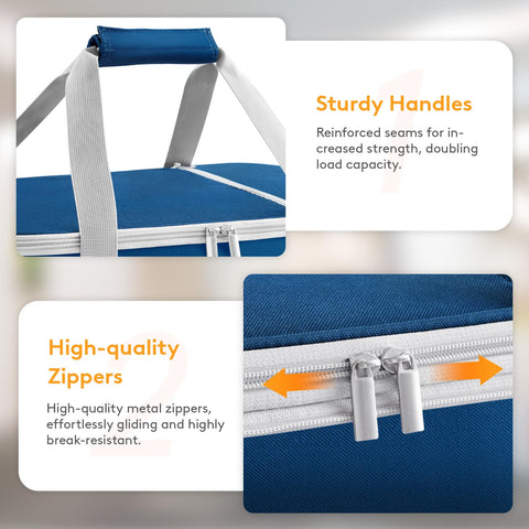 LUNCIA carry-handles image shows padded Velcro for comfortable transport.