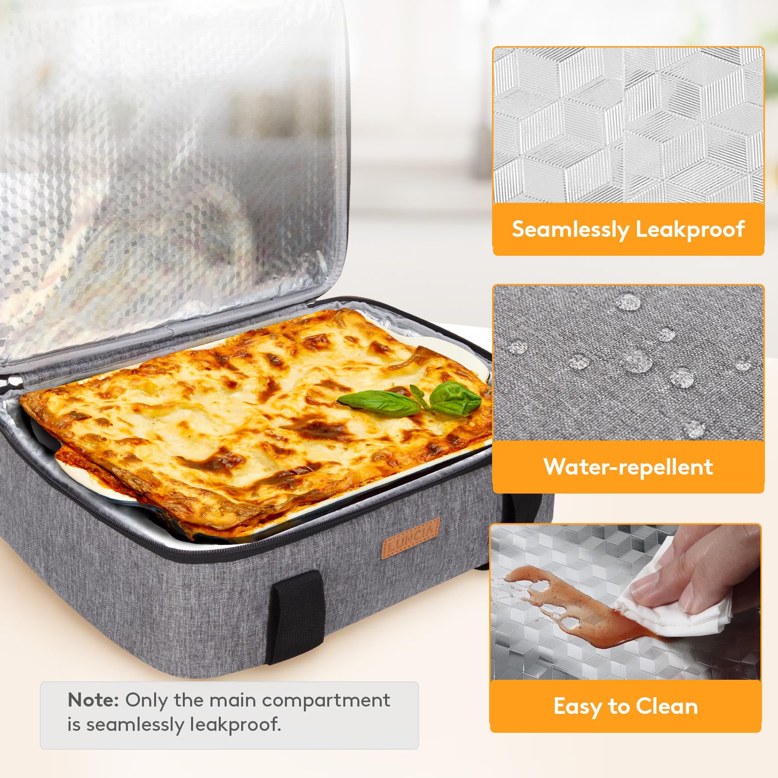 LUNCIA two padded handles for comfortable transport.