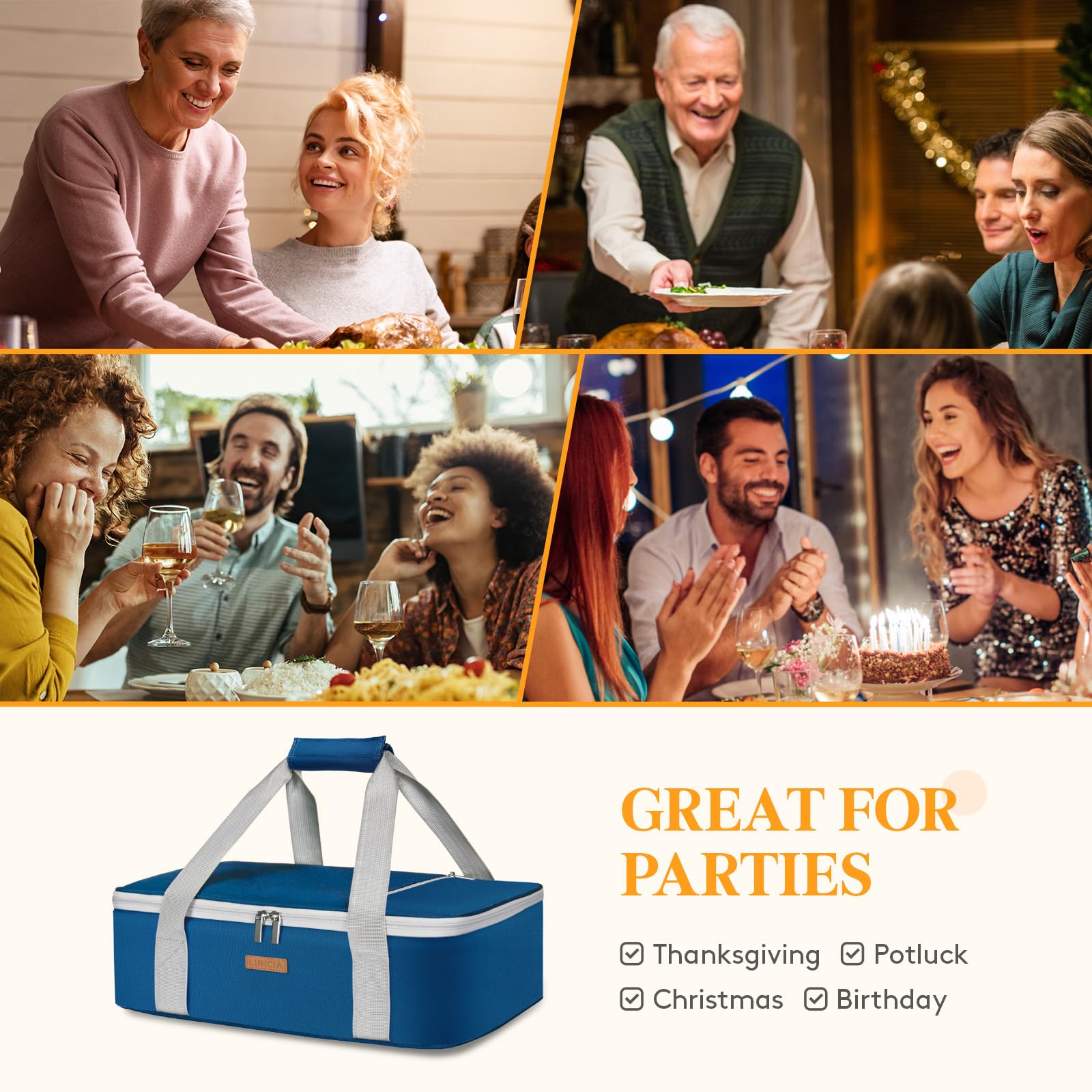 LUNCIA use-scenario-picnic image depicts ready-to-go tote at a picnic.