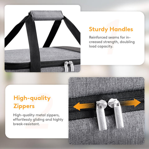 LUNCIA padded velcro handles offer comfortable secure transport