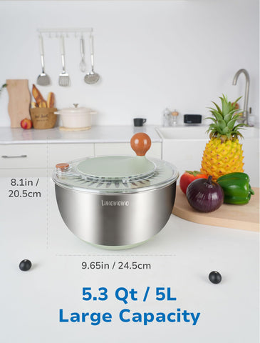 Lunememo colander-serving-bowl shows versatile washing and serving in one.