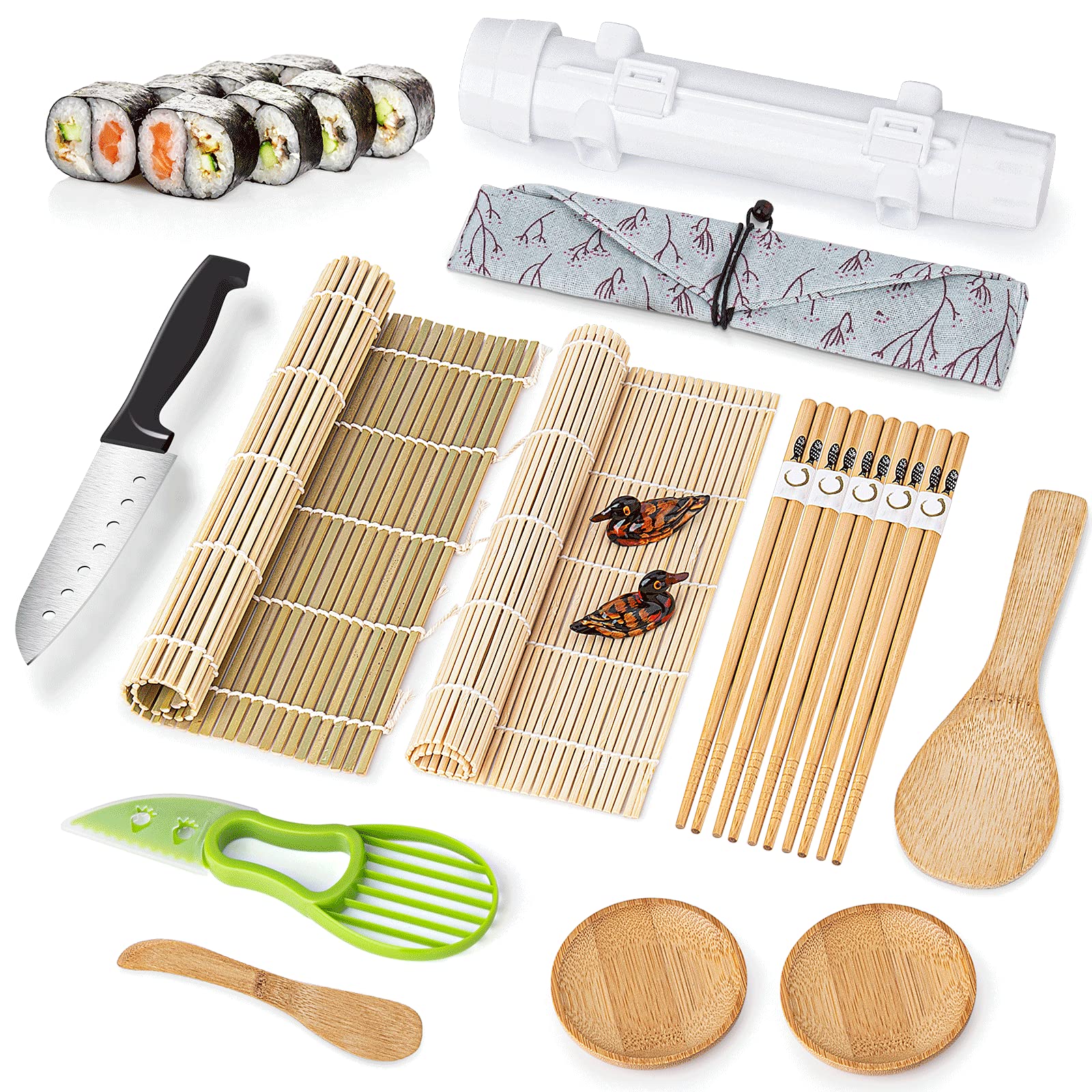 Luney Sushi Bazooka in action for quick, even rolls.
