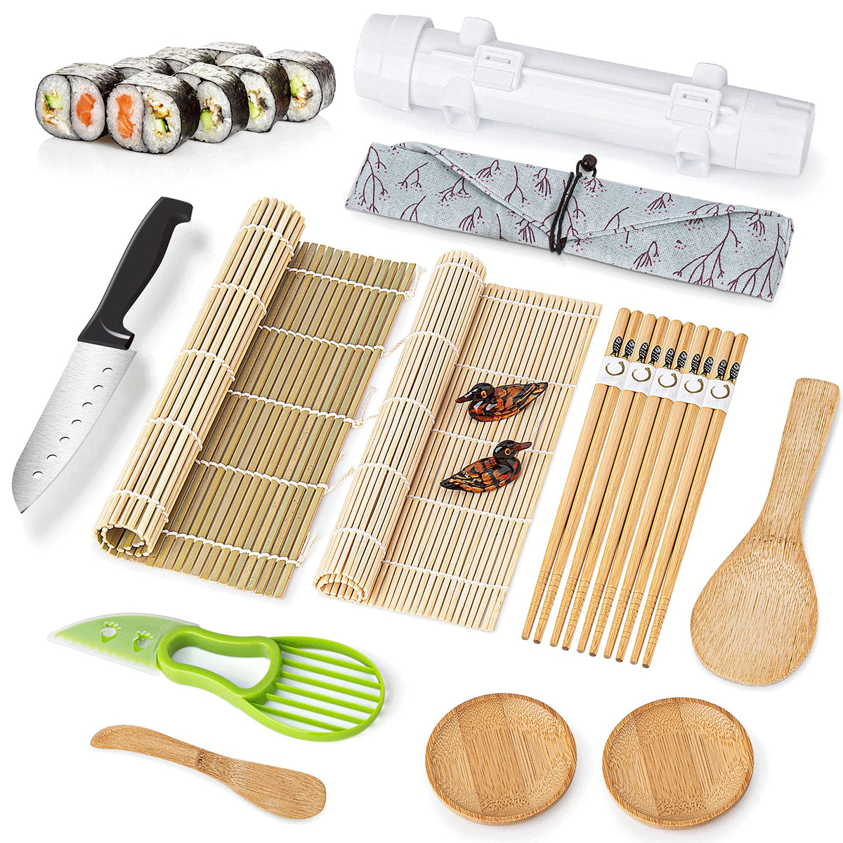 Luney Sushi Bazooka in action for quick, even rolls.