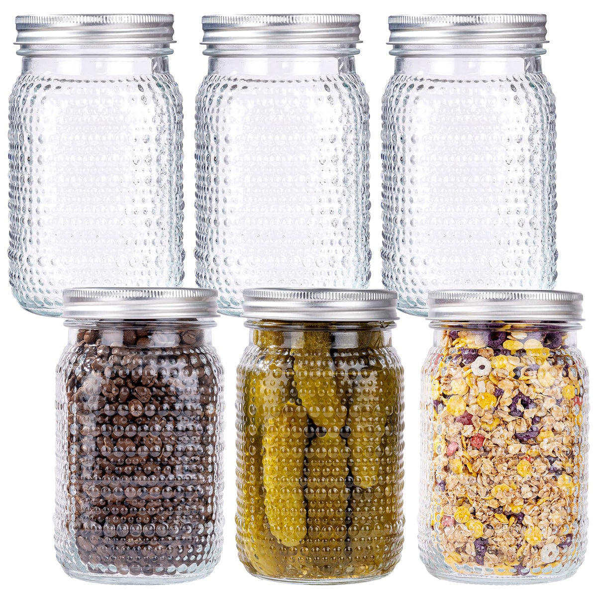 LUODA MirthMood 32oz wide-mouth jar with clear glass for easy content visibility and storage.
