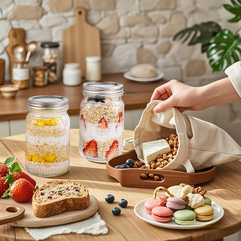 LUODA MirthMood meal prep jar supports organized kitchen routines.