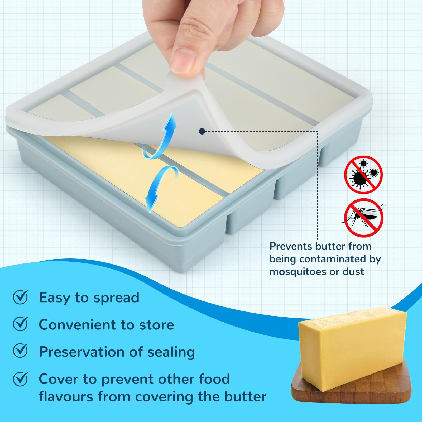 LUOFUAWEI silicone mold non-stick release makes pop-out effortless.