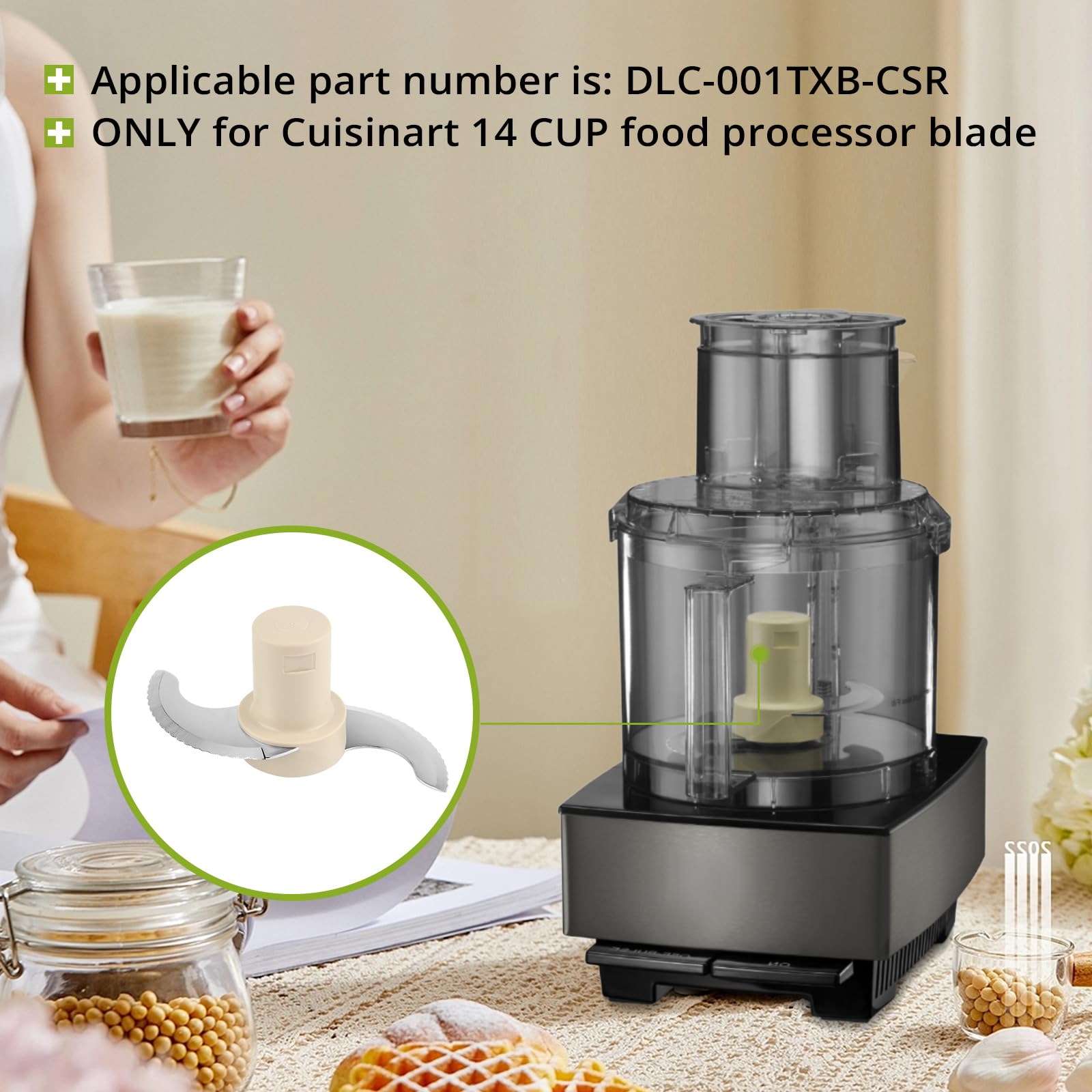 Luojiedejinbiao 14-cup blade safe handling during replacement.