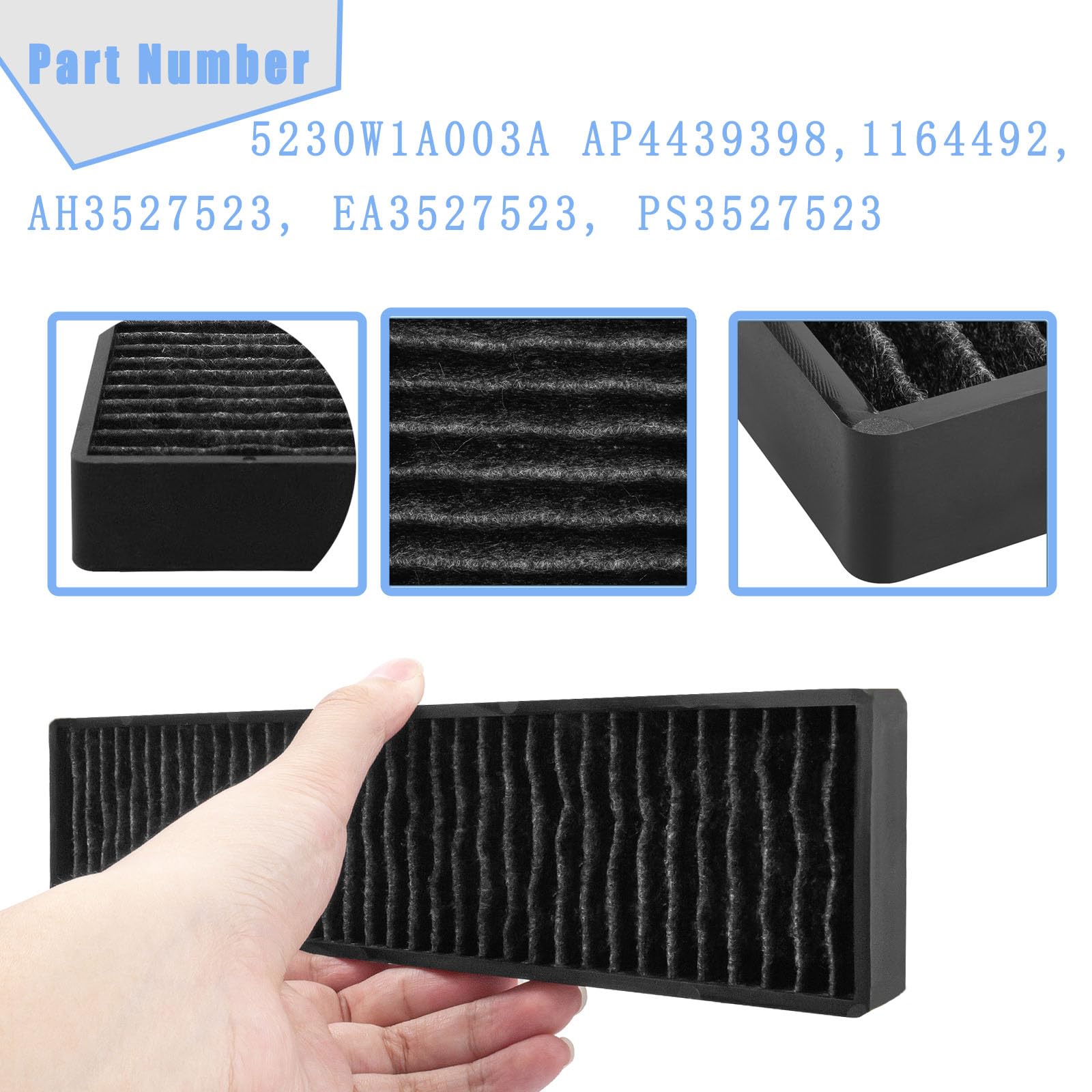 Luojiedejinbiao Kenmore 5230W1A003A charcoal filter supports cleaner microwave cooking.