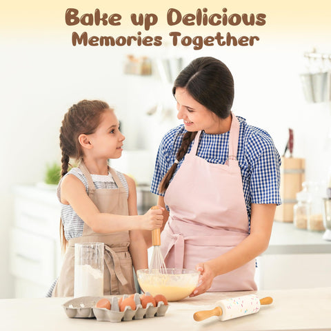 LUOLAO kids rolling pin aids safe dough work for young bakers.