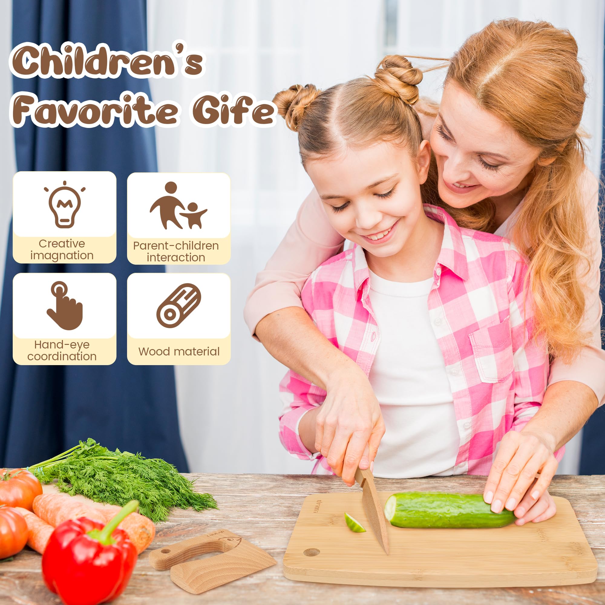 LUOLAO kids spoon for stirring kid-friendly recipes with small hands.