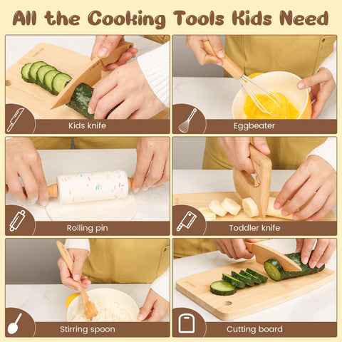 LUOLAO wooden kids safe knife variant B offers comfortable grip for little hands.