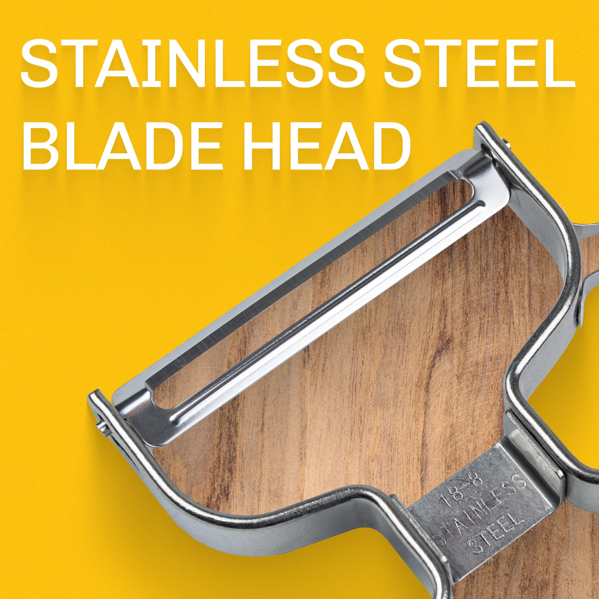 LURCH Germany Y-peeler blade glides over curved shapes for even results