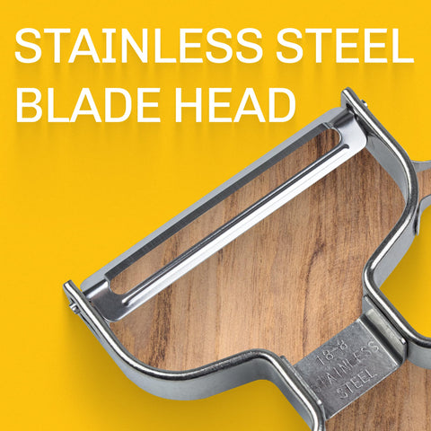 LURCH Germany Y-peeler blade glides over curved shapes for even results