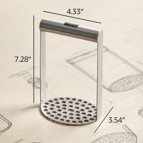 LURCH stainless steel masher ready for dishwasher-safe cleaning