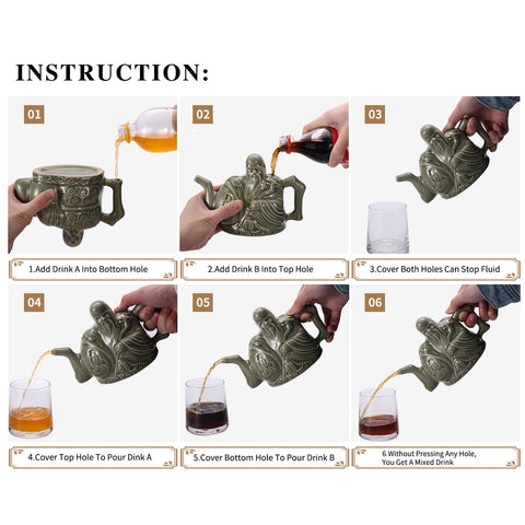 LURRIER Assassin's Teapot drink dispenser close-up showing versatile serving