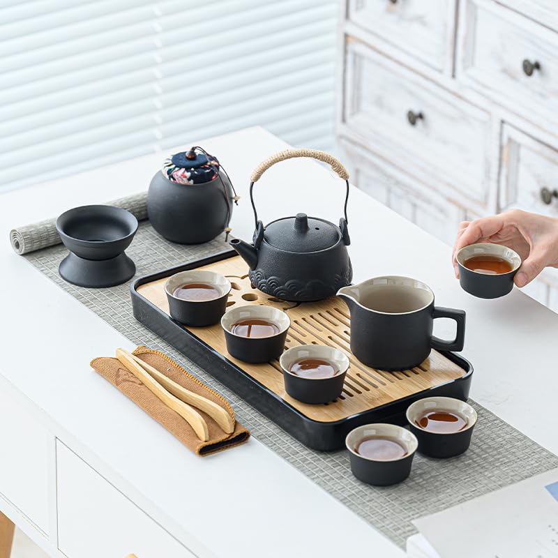 LURRIER Gongfu tea set tea clip keeps lid secure during transport.