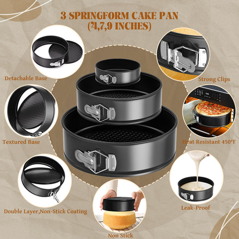 LURVUO non-stick bakeware for effortless release and quick cleanup.