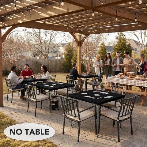 LUSHVIDA flannel-backed tablecloth with anti-slip grip.
