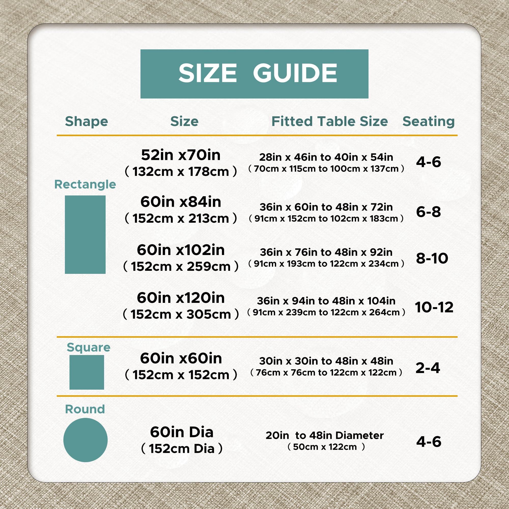 LUSHVIDA foldable storage-friendly tablecloth for compact storage.