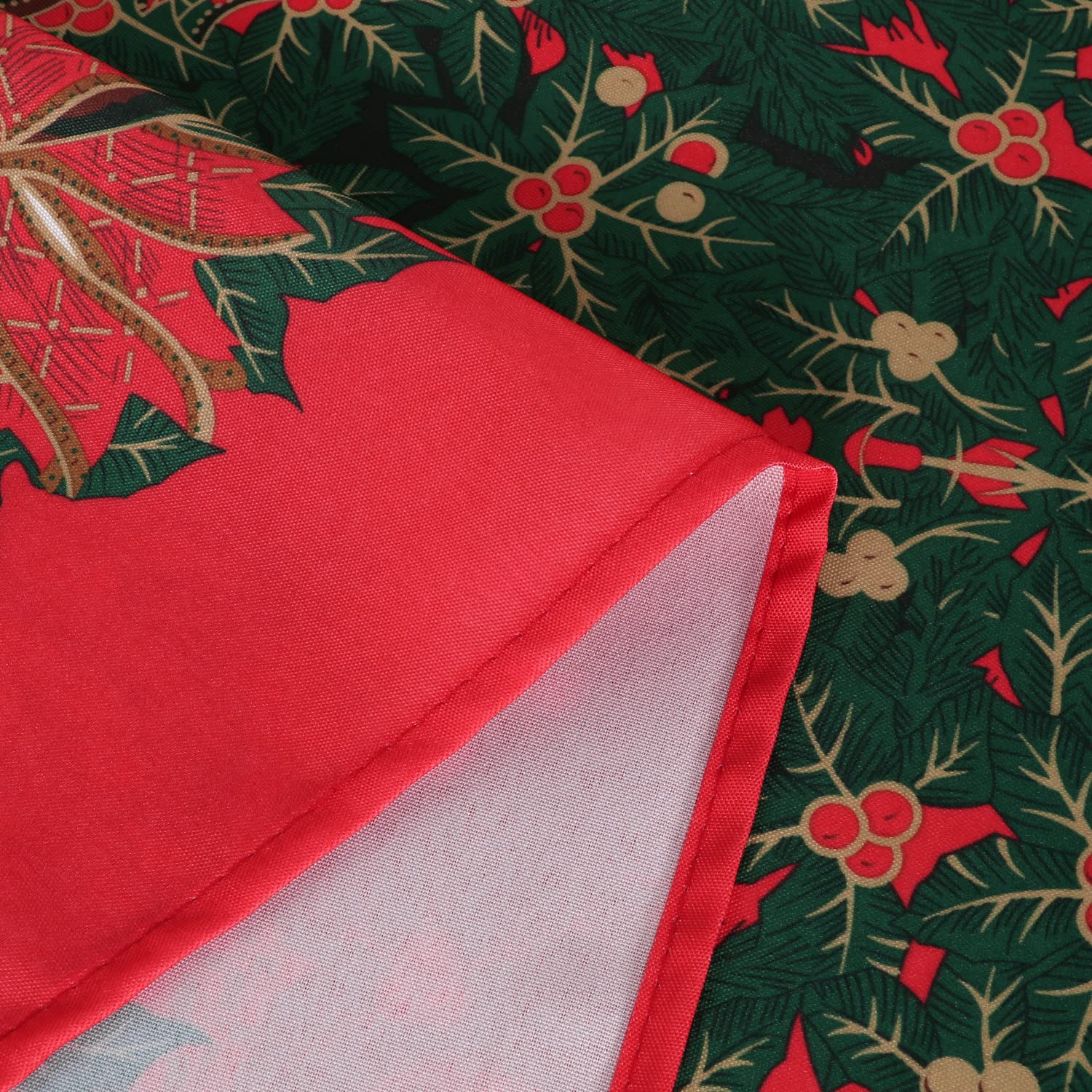 LUSHVIDA machine-washable tablecloth, easy cleanup after events.