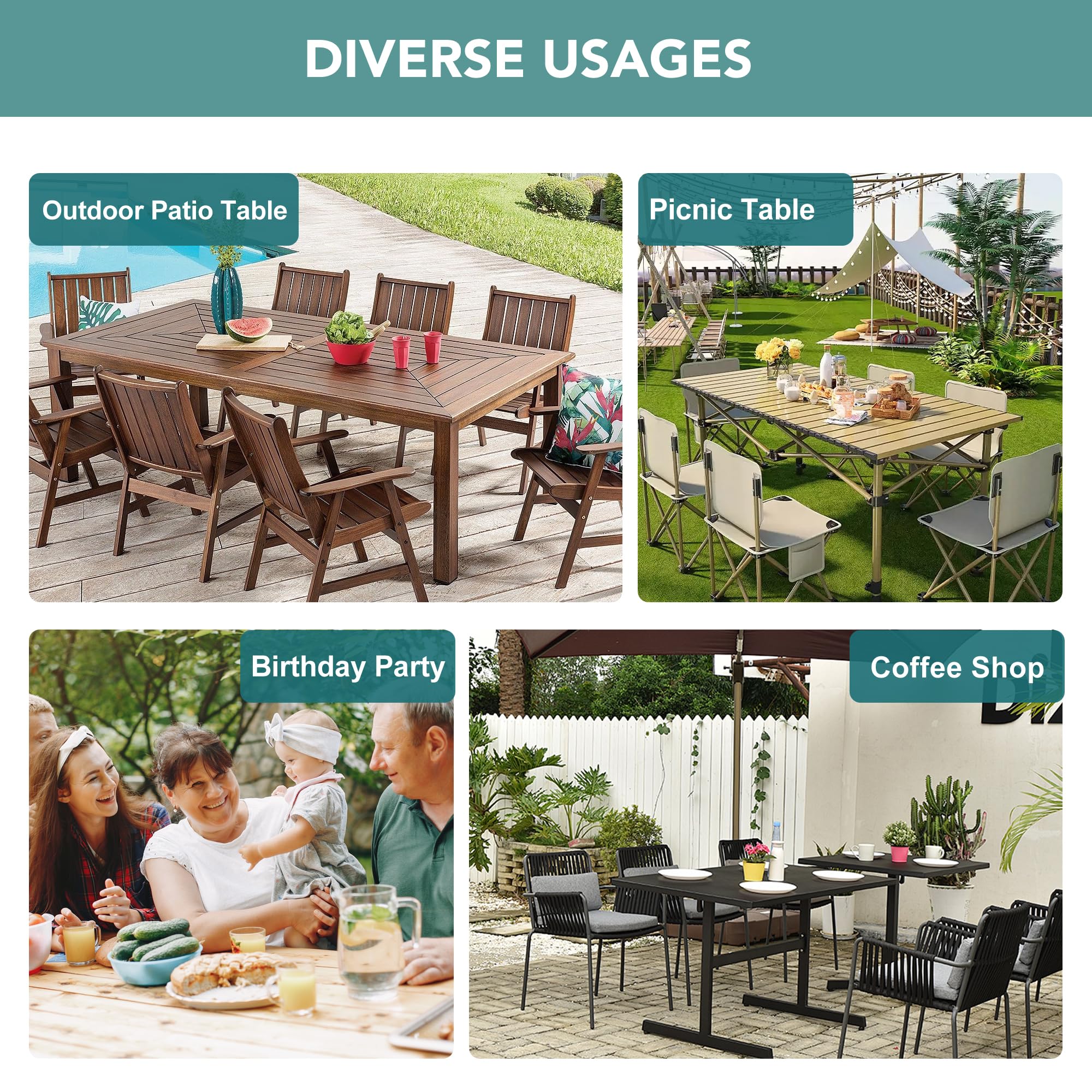LUSHVIDA wipeable and machine-washable tablecloth for easy cleanup.