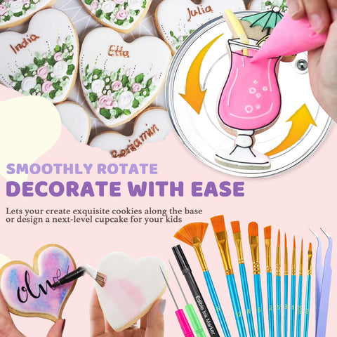 LUSHYUM decoration brushes and scribes help create varied icing patterns