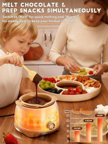 LUSHYUM dual pot allows two flavors at once for variety.