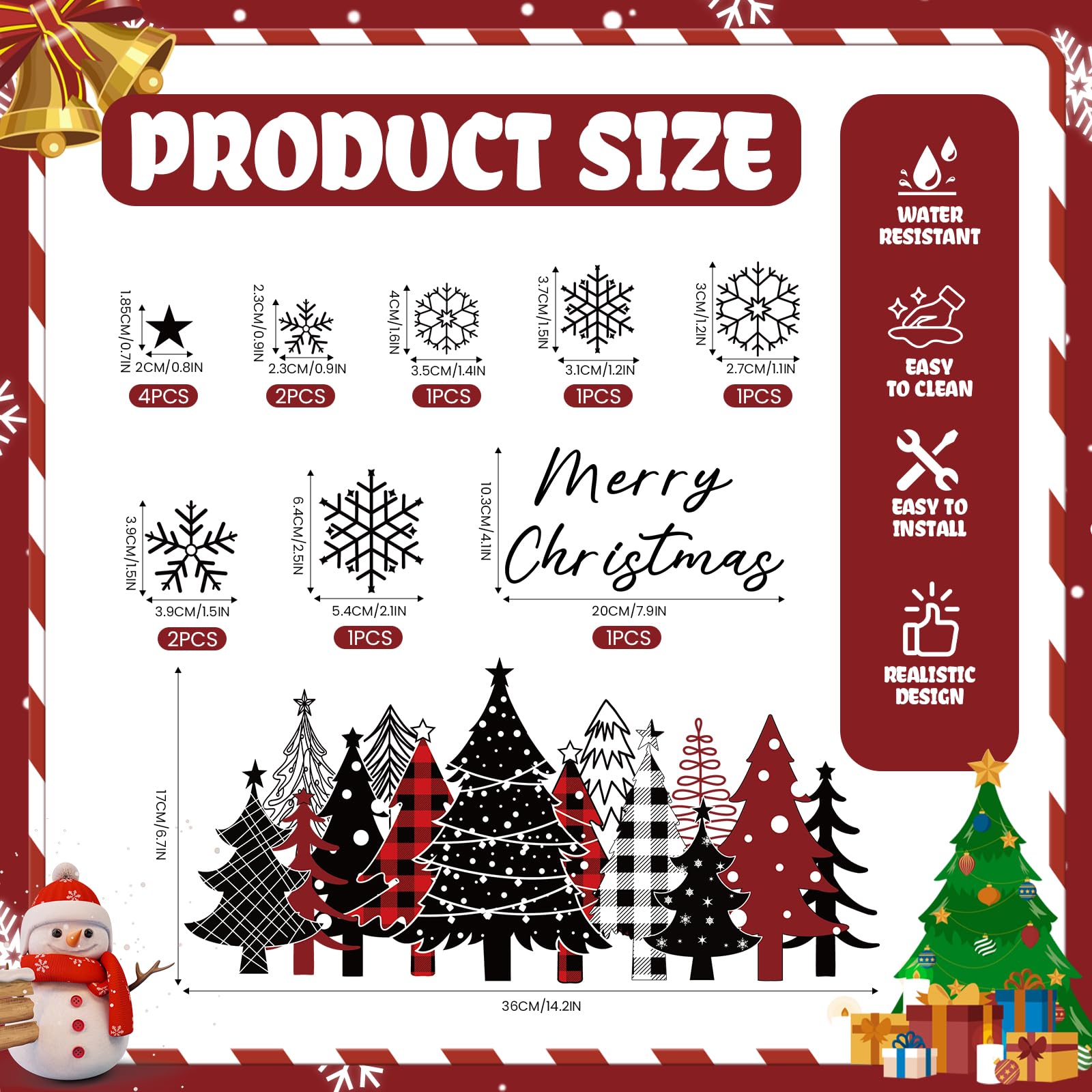LUUFILx holiday magnet set complements metal surfaces like doors and mailboxes