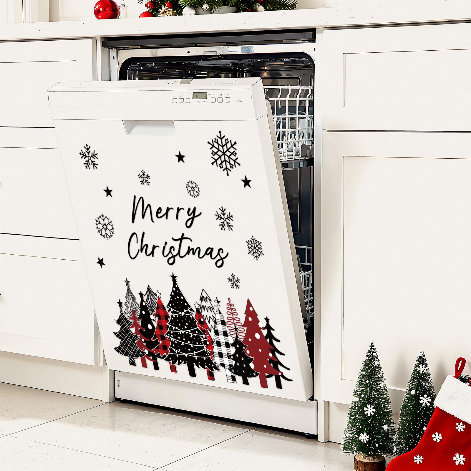 LUUFILx dishwasher magnets with snowflake motif for fridge decoration and seasonal cheer