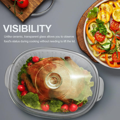 Luvan dish with wide handles for easy oven to table transfer