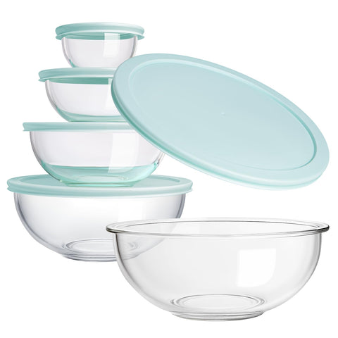 Luvan glass bowls 0.5 qt lid set ideal for leftovers